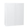 Cambridge Quick Assemble Modern Style, Shaker White 27 x 30 in. Wall Kitchen Cabinet (27 in. W x 12 D x 30 in. H) SA-WU2730-SW
